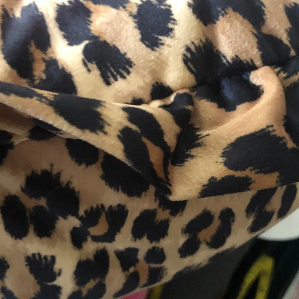 NWT Juicy Couture Leopard Print Heart Pillow w/ Ruffled Edges